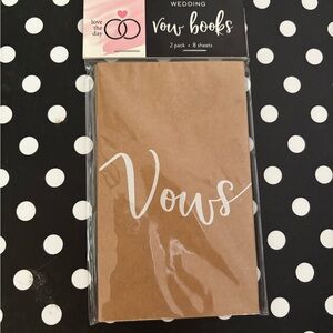 Brown and White Wedding Vow Books